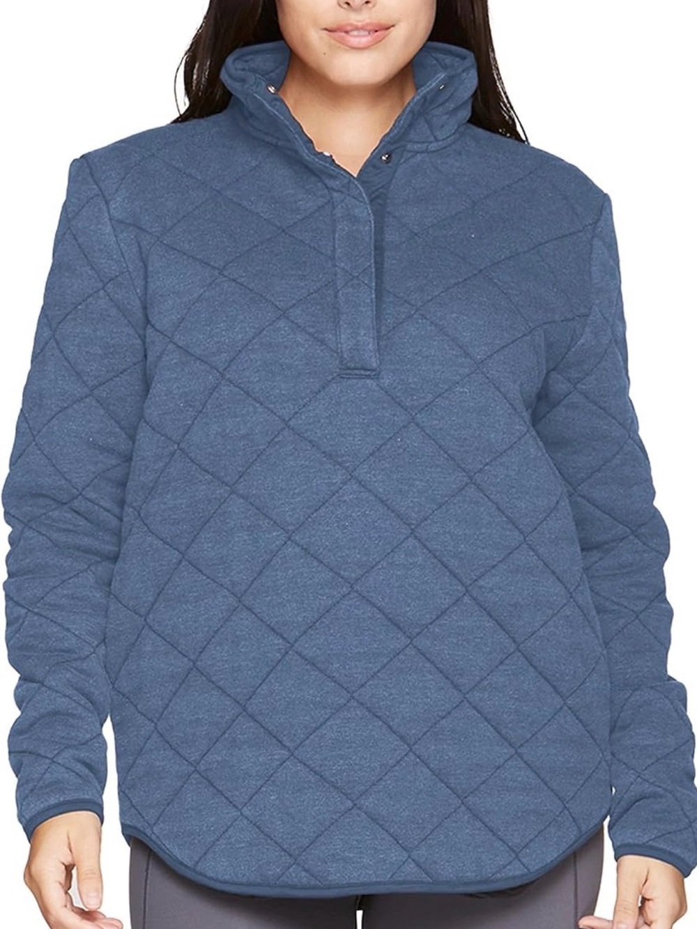 Colosseum Outdoors Women's Demi Washed Quilted 1/4 Zip Jacket (Post Blue, Large)